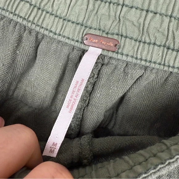 Free People Olive Green Straight Leg Pants - Picture 4 of 6